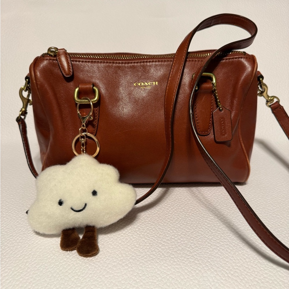 Vintage Coach Brown Crossbody with Gold Hardware
